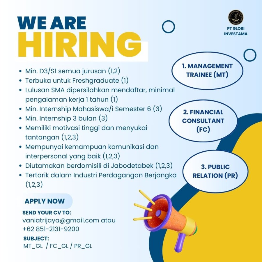 Management Trainee (MT) - Sales & Business Development