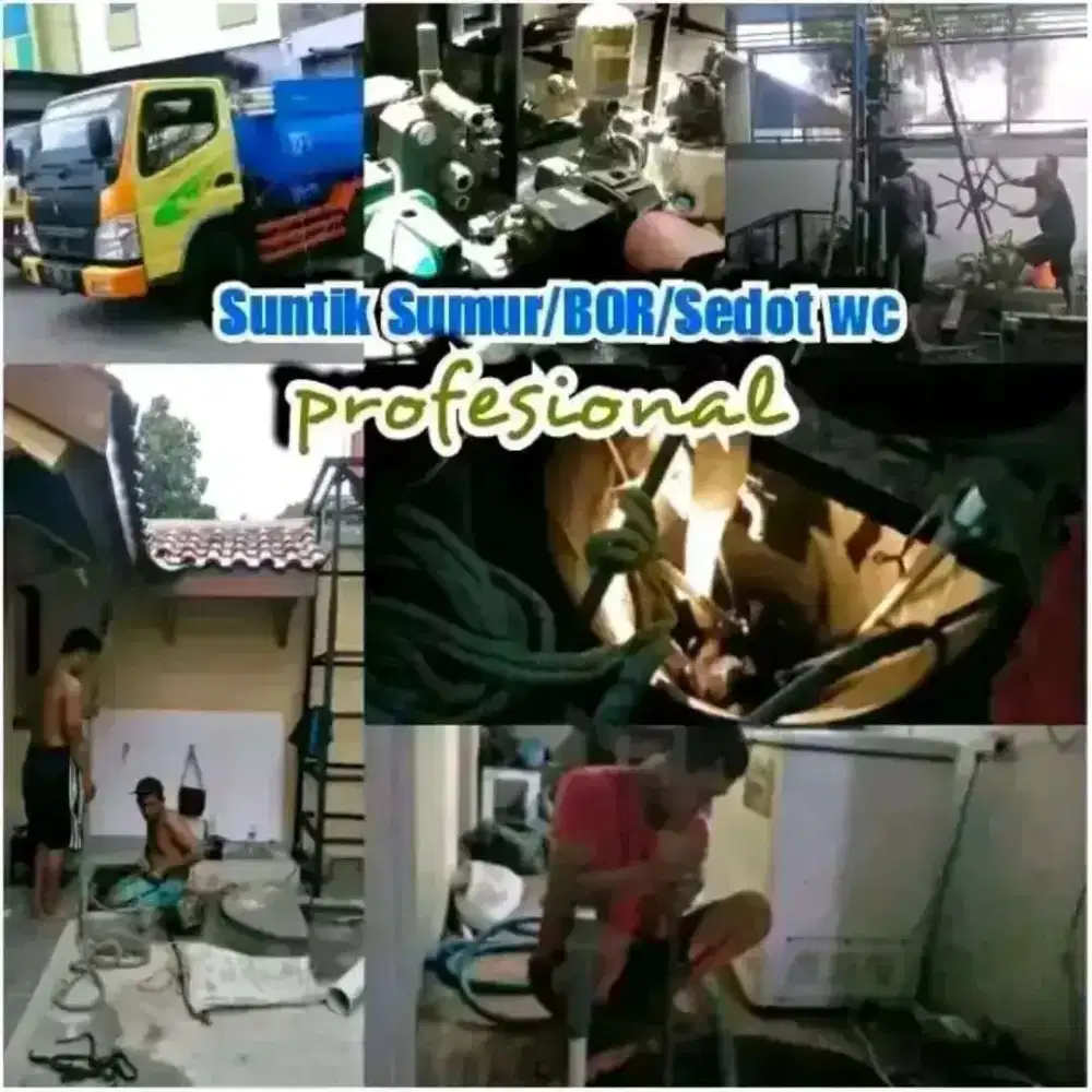 Tukang ledeng saluran mampet sedot wc tinja sumur bor gali suntik 24J