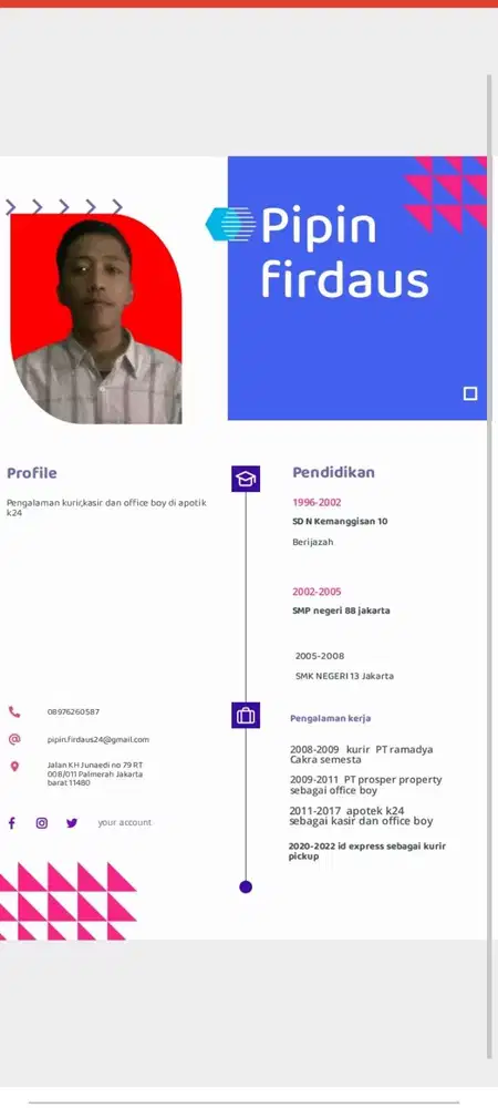 Cari pekerjaan office boy/kurir