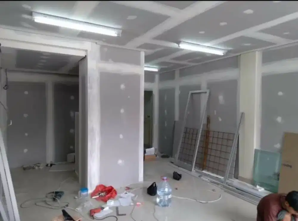 Renovasi rumah dan bangunan || plafon gypsum dan pvc