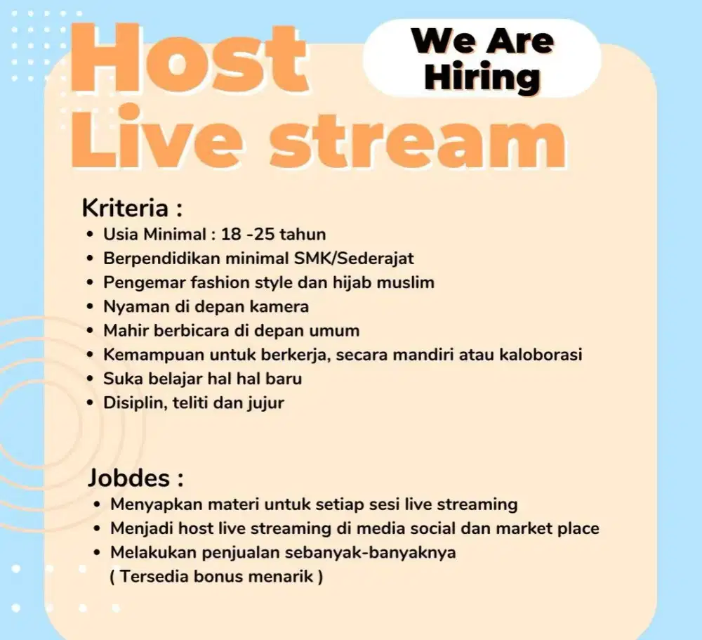 LOKER HOST LIVE STREAMING