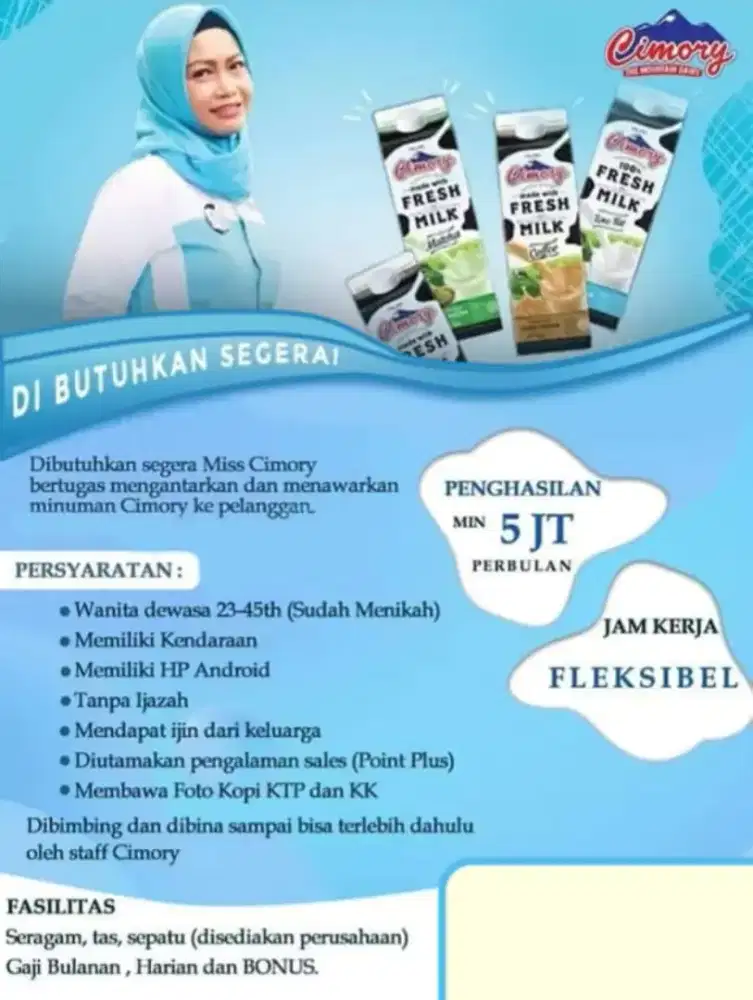 Lowongan Kerja Miss Cimory Cibarusah
