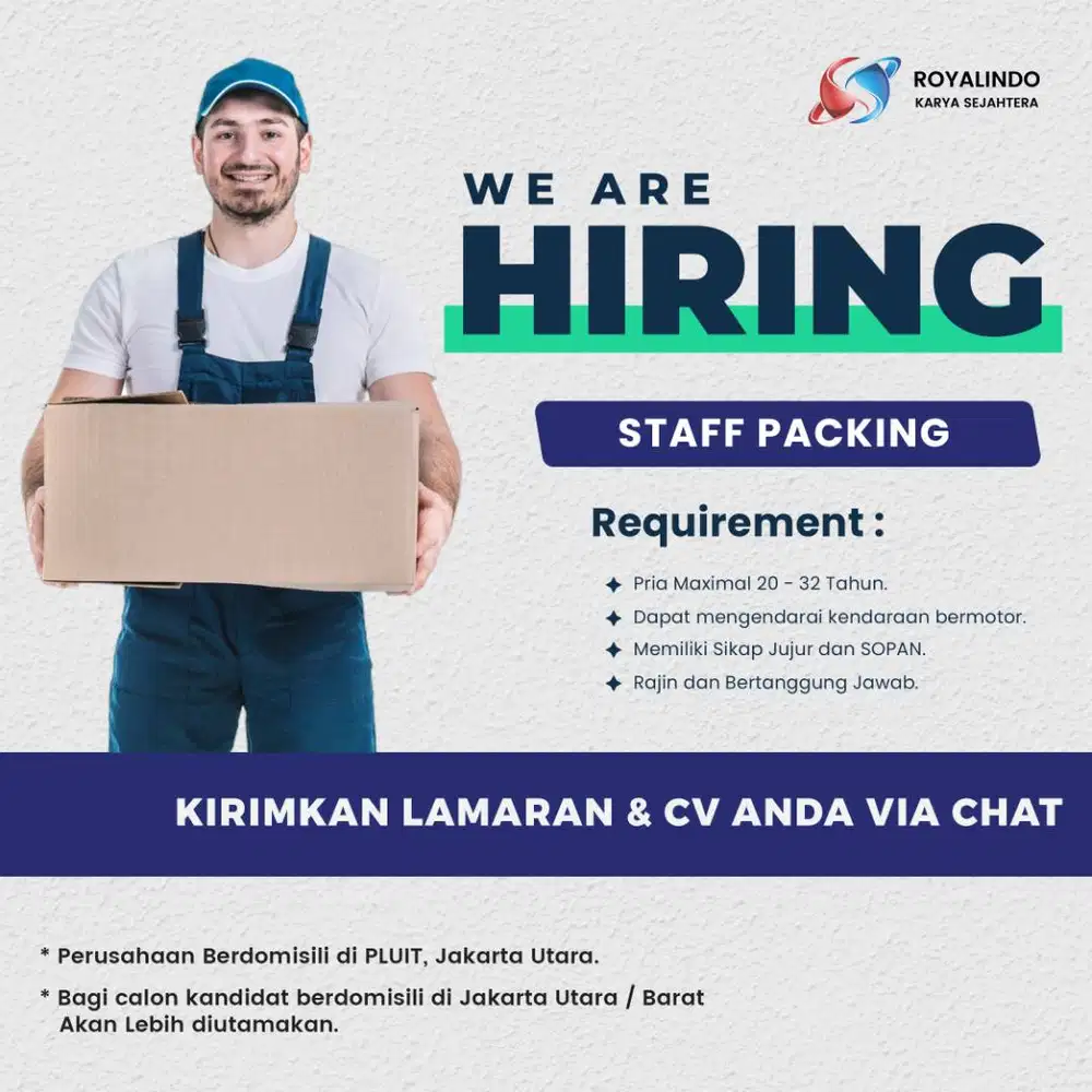 LOWONGAN KERJA STAFF PACKING
