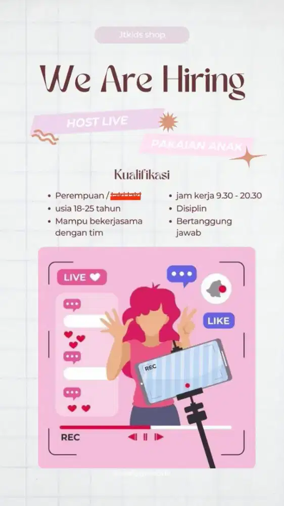 LOWONGAN HOST LIVE BUAT YG SERIUS AJA SILAHKAN BACA DISKRIPSI