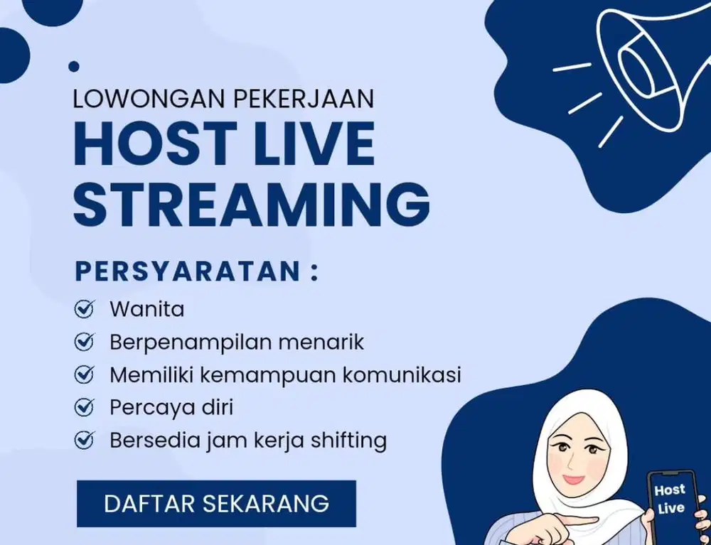 Lowongan host live