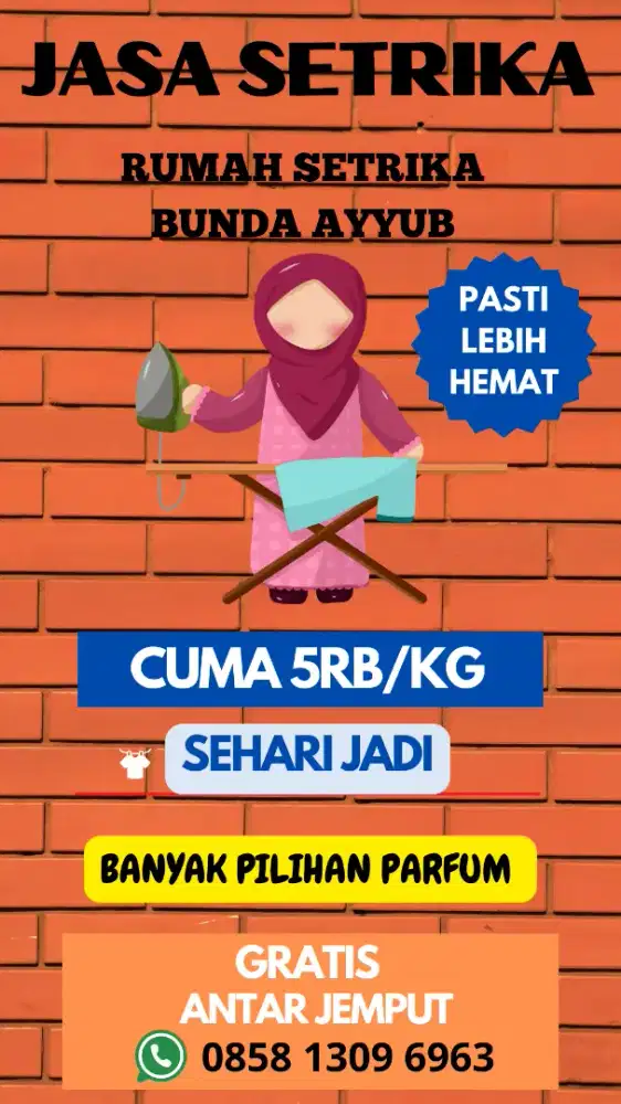 JASA SETRIKA BUNDA AYYUB
