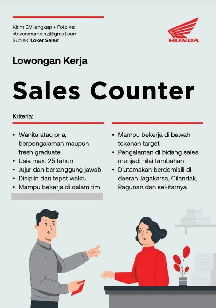 Loker Marketing, Admin, Driver dan Mekanik