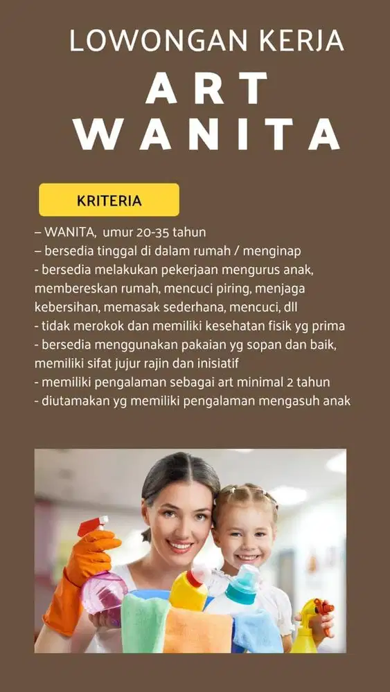 ART WANITA menginap