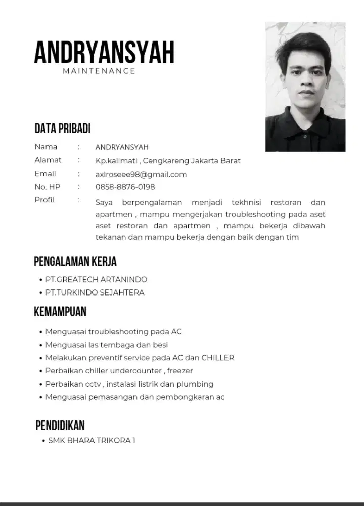Mencari pekerjaan tekhnisi