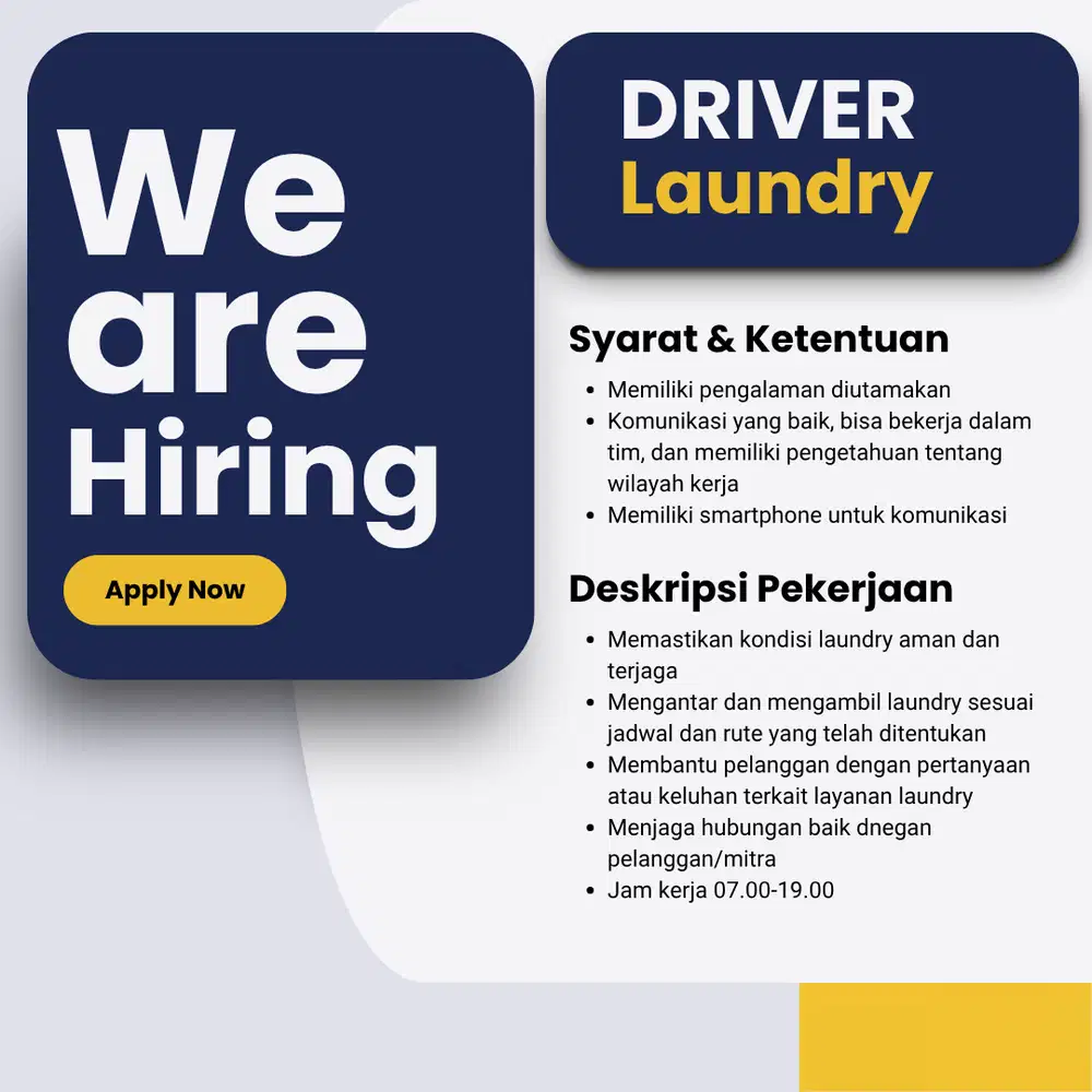 Driver Laundry - Full Time