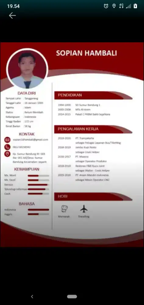 Cari pekerjaan berpengalaman