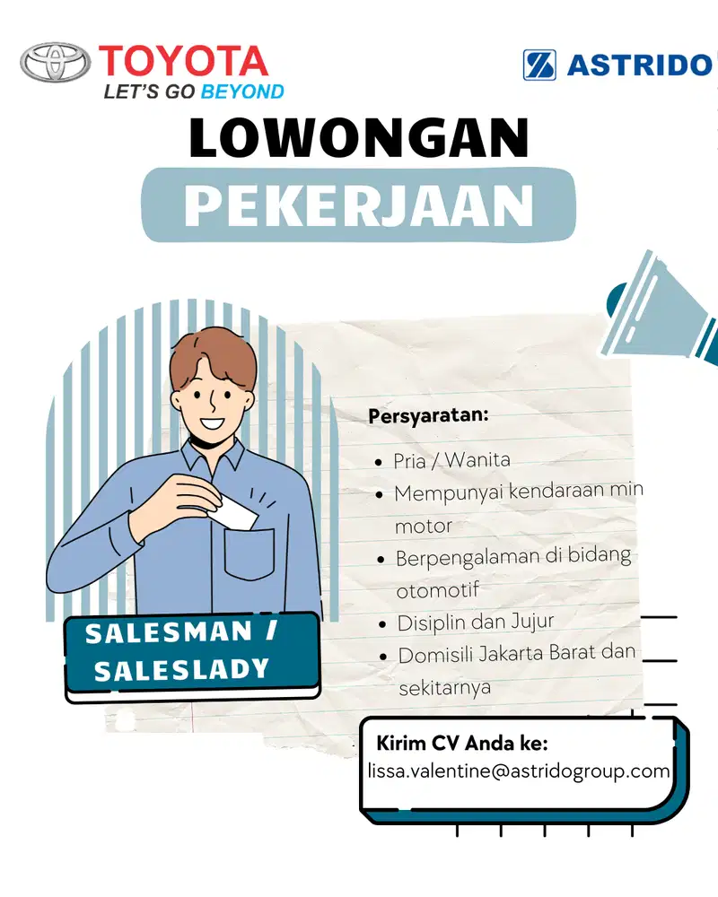 LOWONGAN SALES EXECUTIVE (TOYOTA)