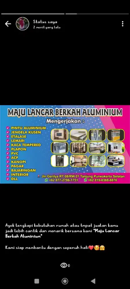 Maju lancar berkah aluminium