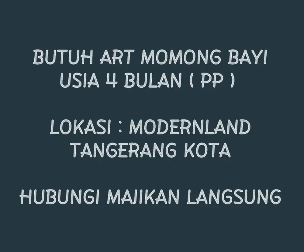 BUTUH ART MOMONG BAYI ( PP )