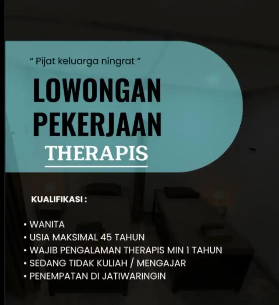 Lowongan therapis