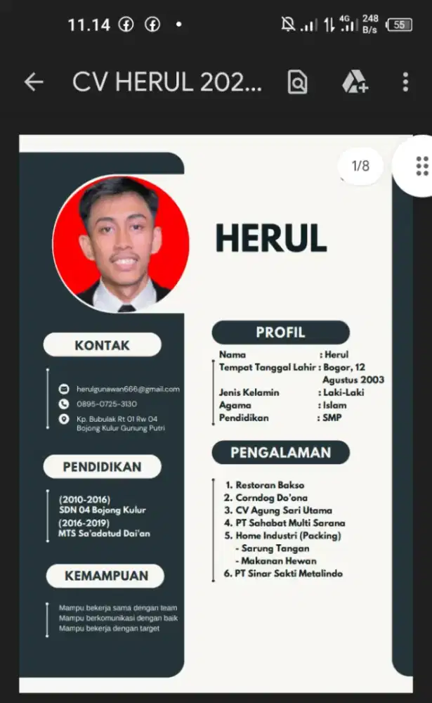 Mencari lowongan pekerjaan