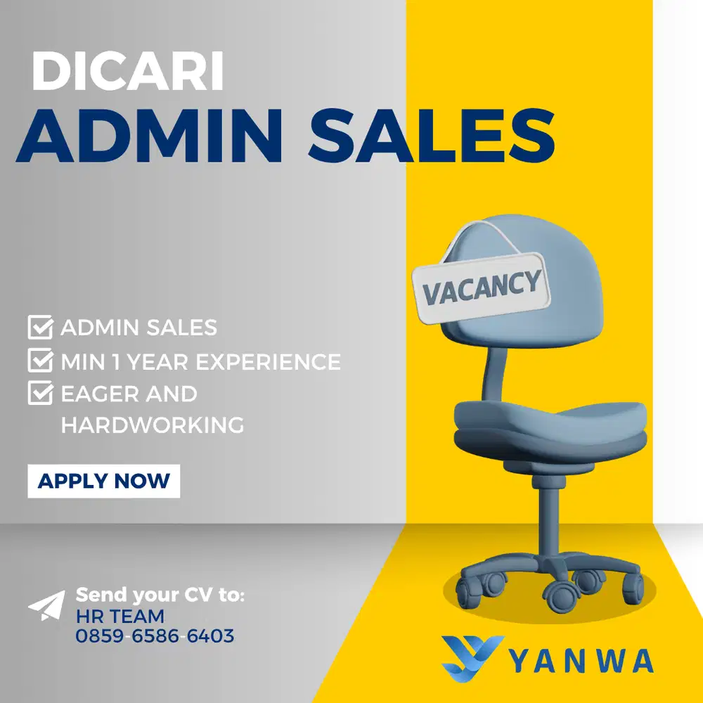 DICARI ADMIN SALES ONLINE