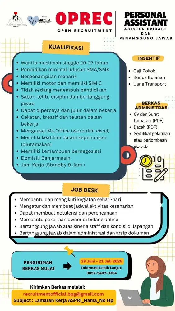 Dicari asisten pribadi