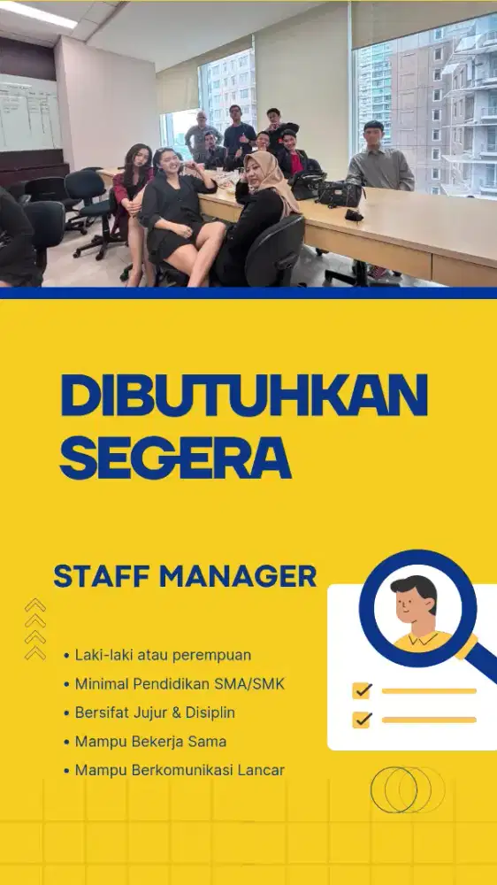 Di butuhkan lowongan pekerjaan