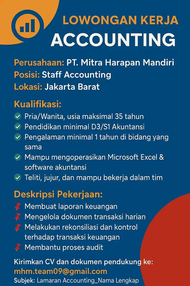 LOWONGAN KERJA - ACCOUNTING