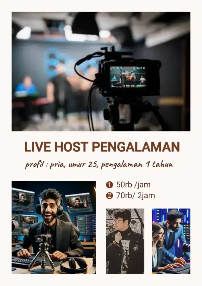 Jasa live streaming atau live host