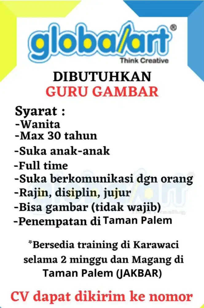 Lowongan GURU GAMBAR UNTUK PEREMPUAN