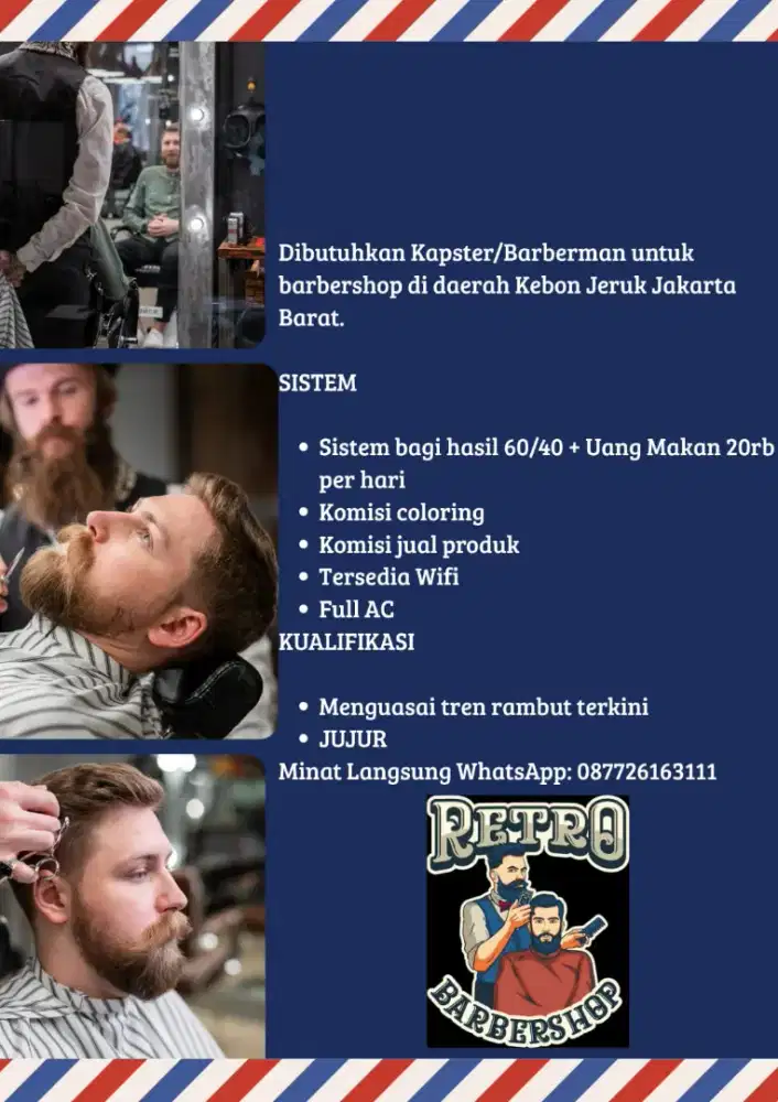 Lowongan Kerja Kapster Barberman Tukang Cukur