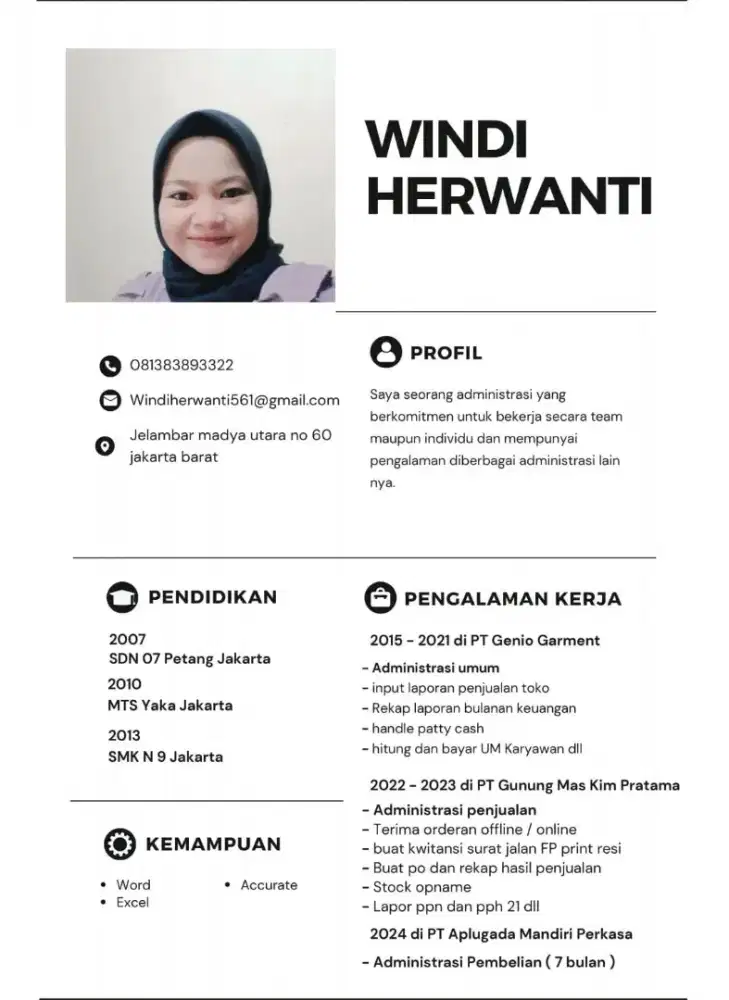 Cari lowongan admin