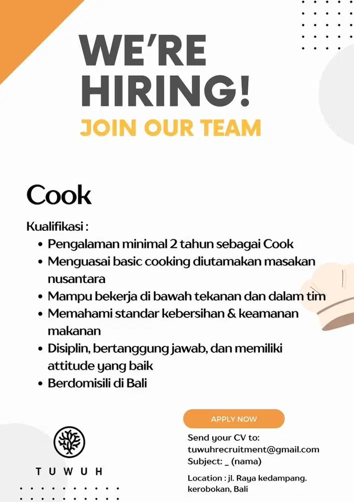 Cook dan barista