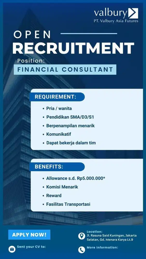 Lowongan pekerjaan Pt Valbury