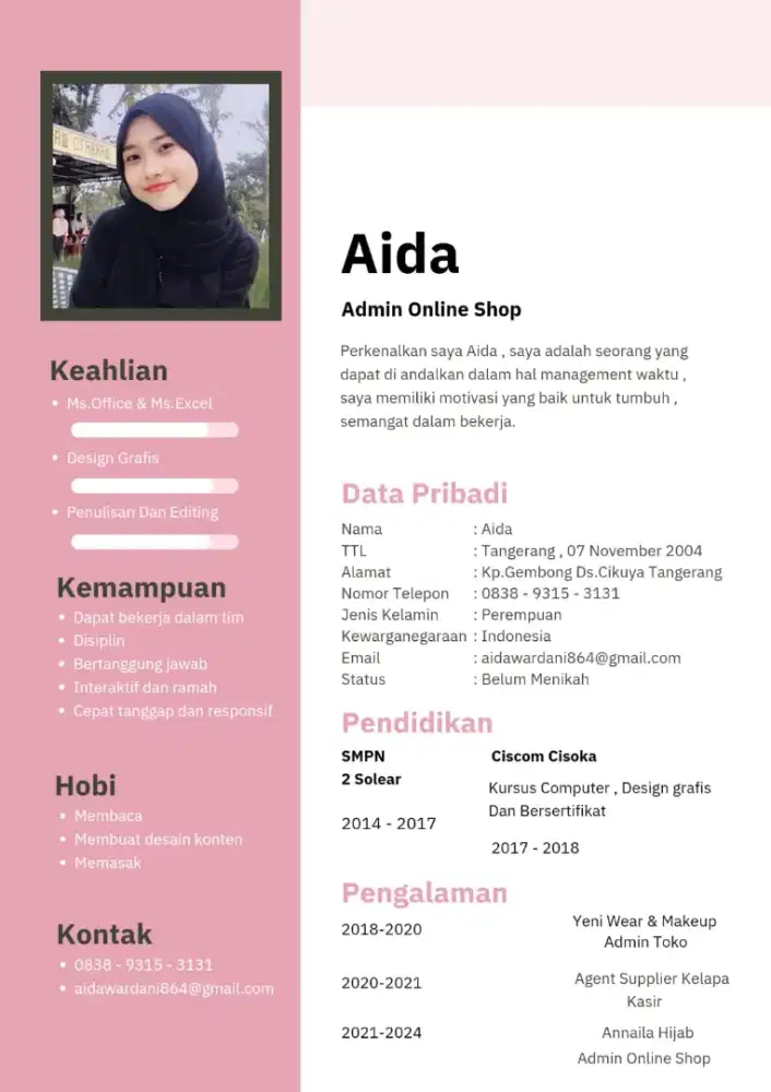 Cari loker , Admin , Kasir , Waiters