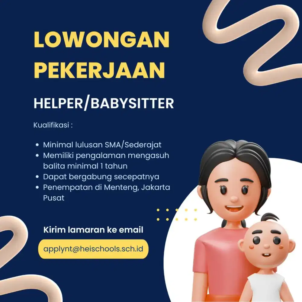 Lowongan Helper / Babysitter