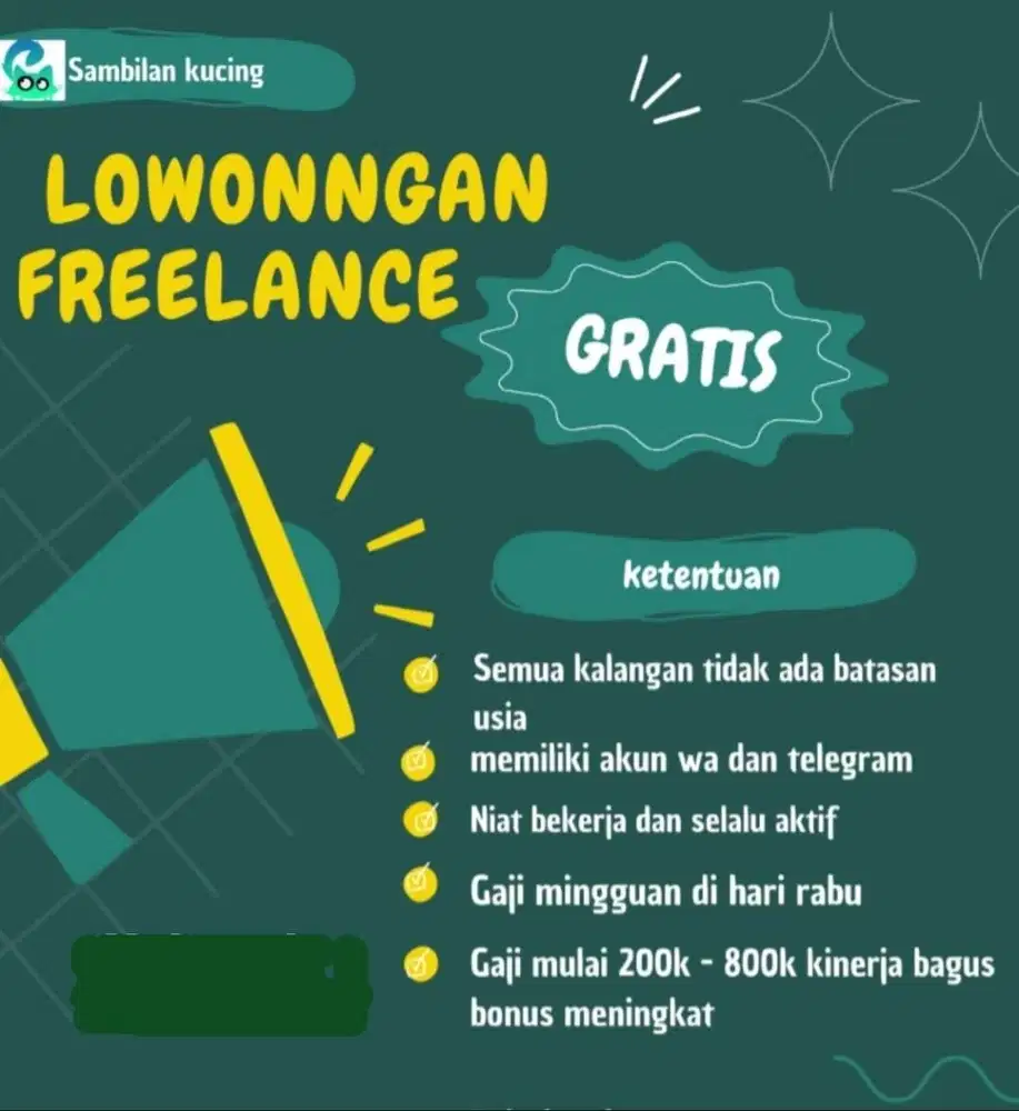 Freelance lowongan kerja sampingan