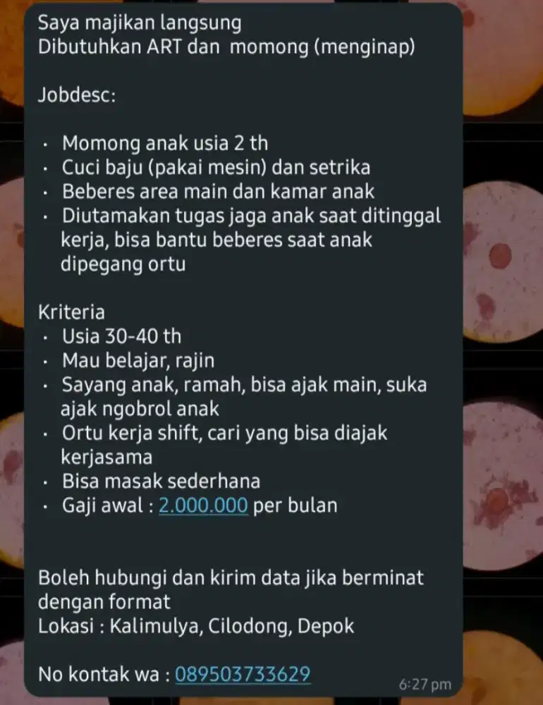 Lowongan ART Depok