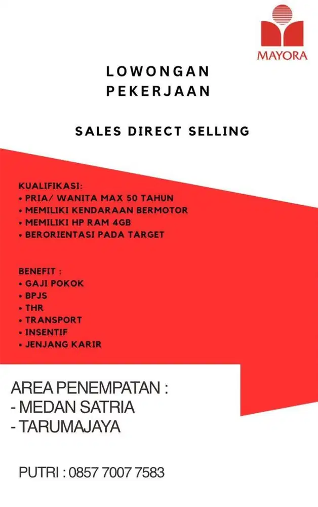 Lowongan Kerja Direct Selling