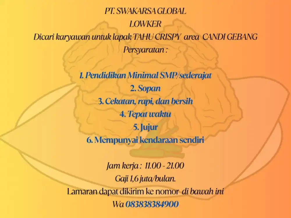 Lowker tahu crispy