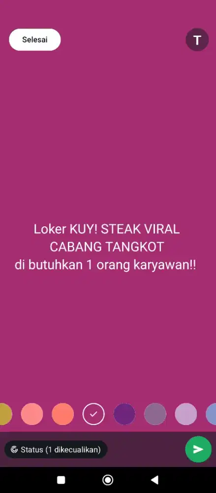 Staff KUY! STEAK TANGKOT