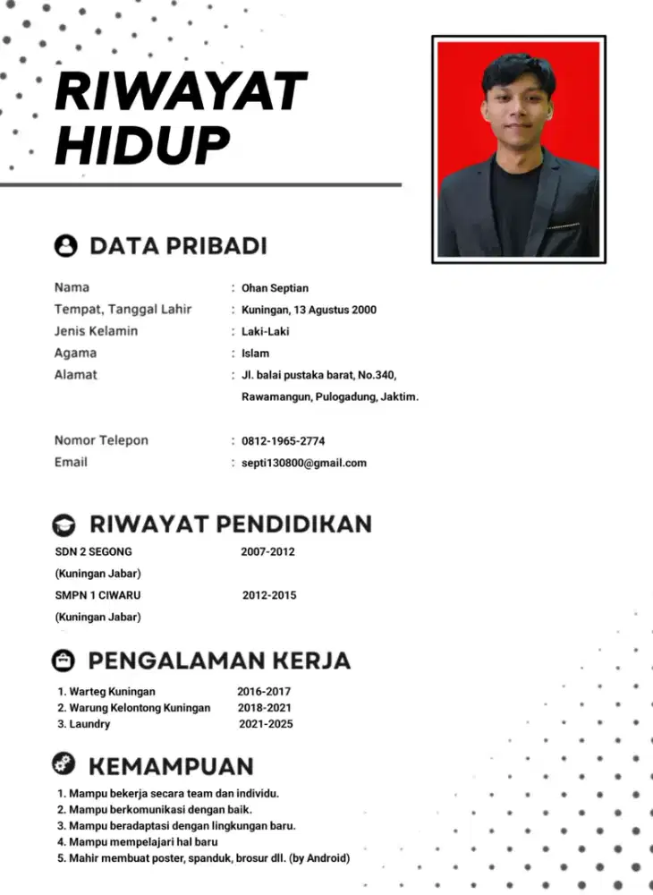 sedang membutuhkan pekerjaan apa saja