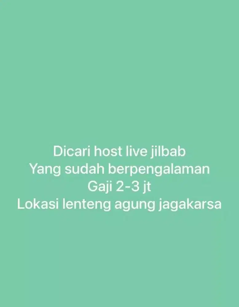 Dicari host live