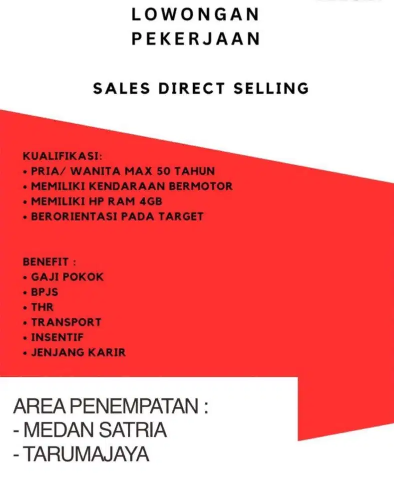 Dibutuhan Direct Sales