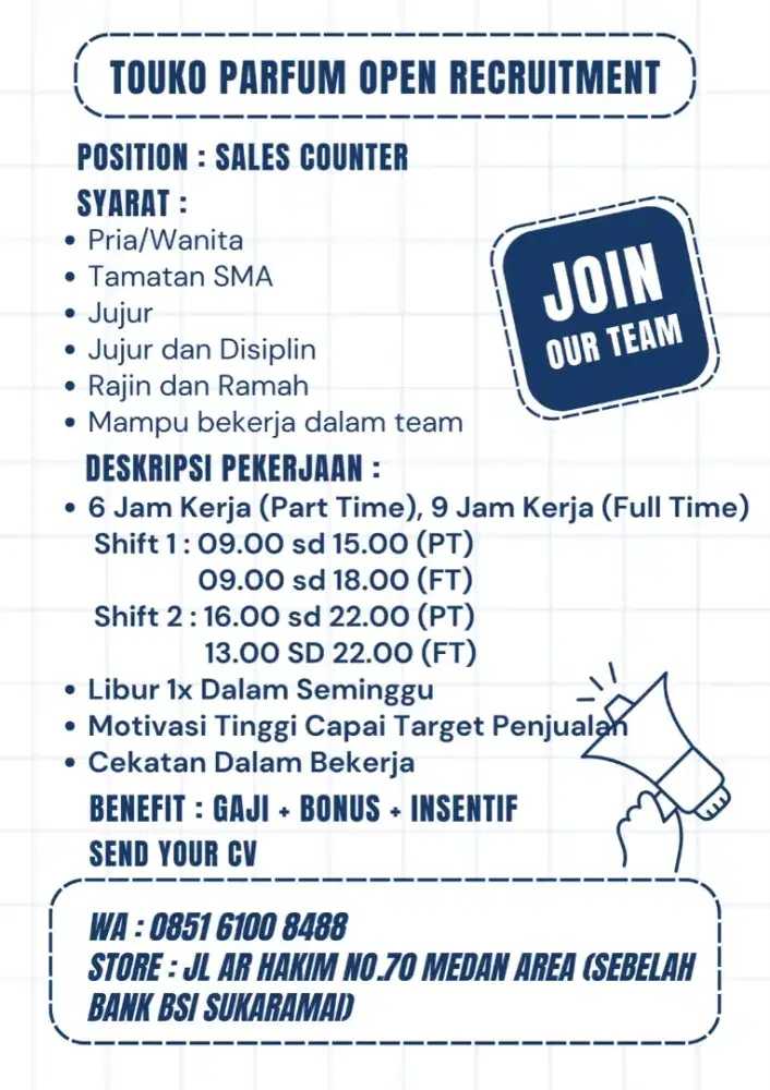Lowongan Touko Parfum