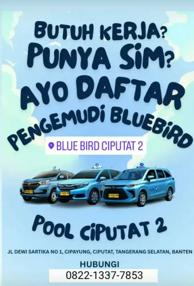 LOWONGAN DRIVER TAKSI BBG