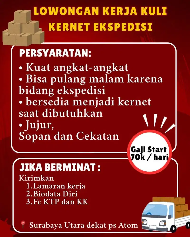 Kuli kernet / Driver ekspedisi