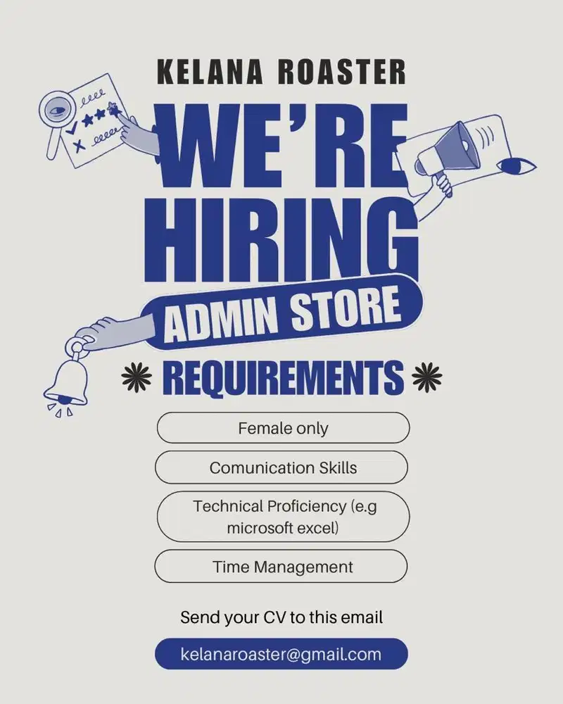 We're Hiring Admin Store