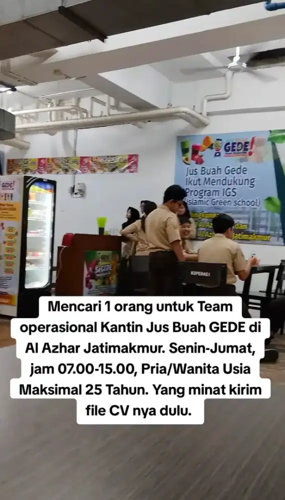 Mencari 1 Orang untuk Team Operasional