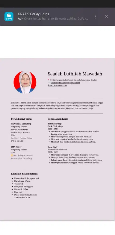 Mencari pekerjaan