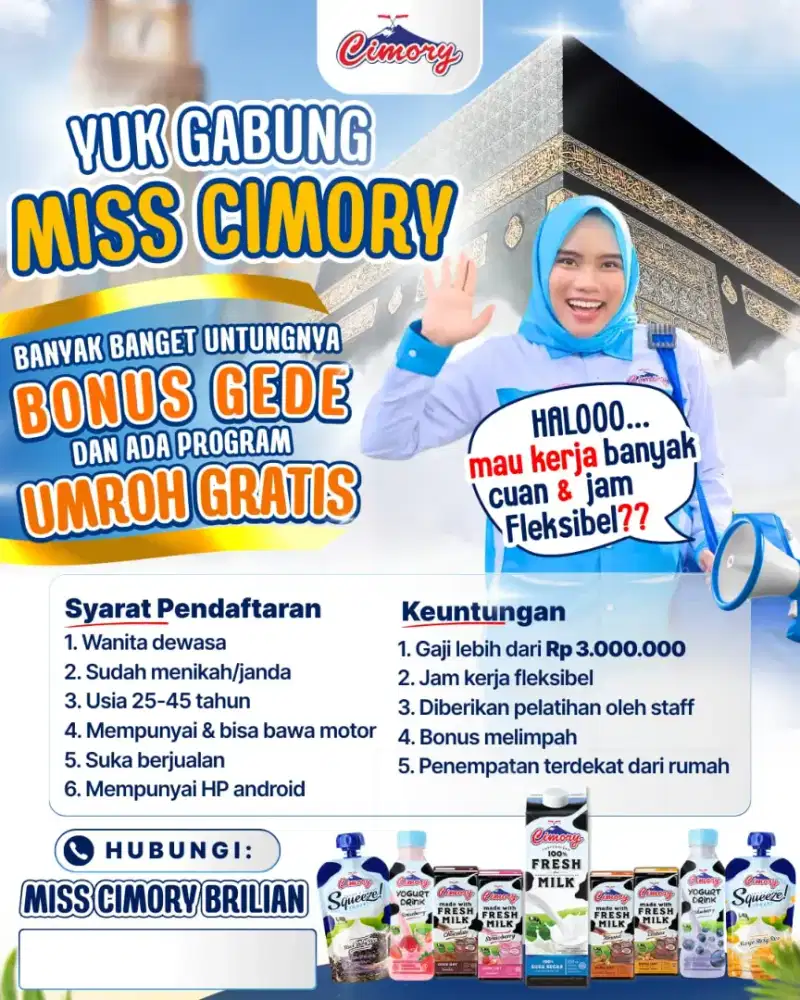 Lowongan pekerjaan Miss Cimory