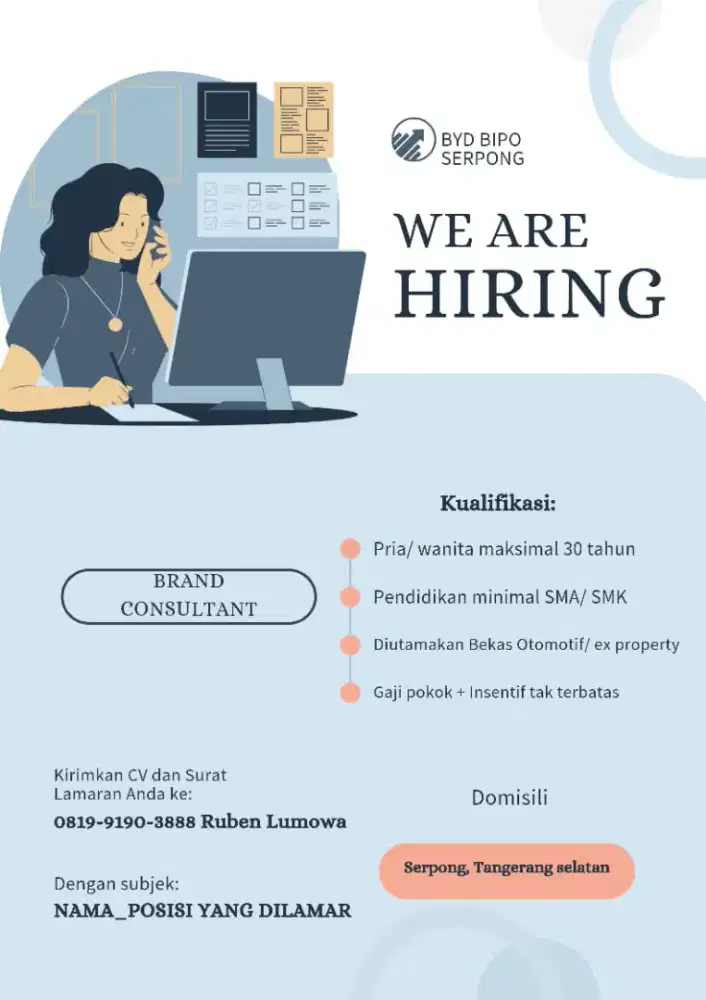 Lowongan Sales Marketing BYD BIPO SERPONG