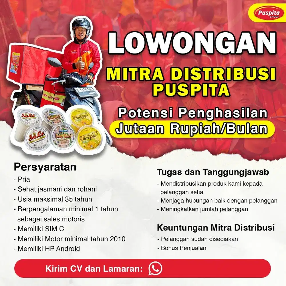DIBUTUHKAN MITRA DISTRIBUSI AREA BOGOR