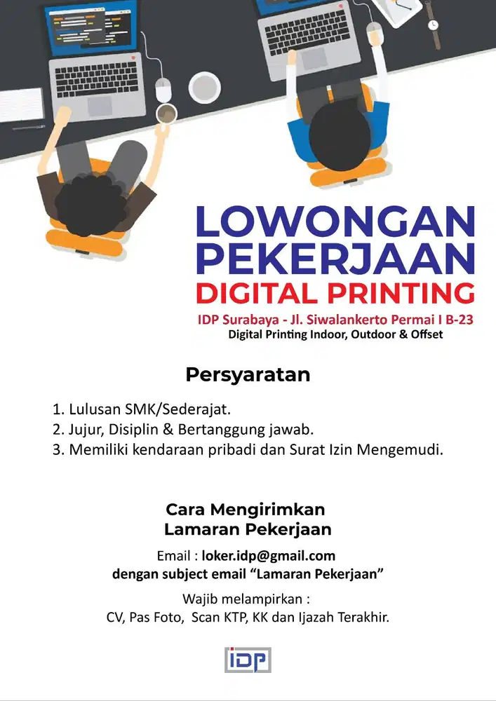 Loker Immanuel Digital Printing Surabaya